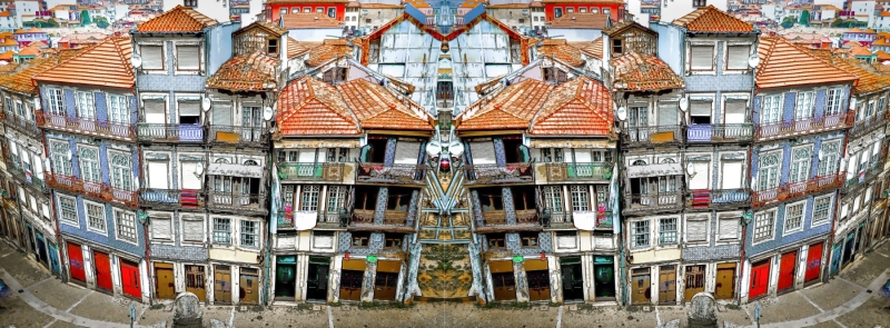 Oporto Abstract Fliptych